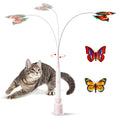 Potaroma Spinning Butterfly Cat Toy Wand – Electric Interactive Cat Teaser with Suction Cup