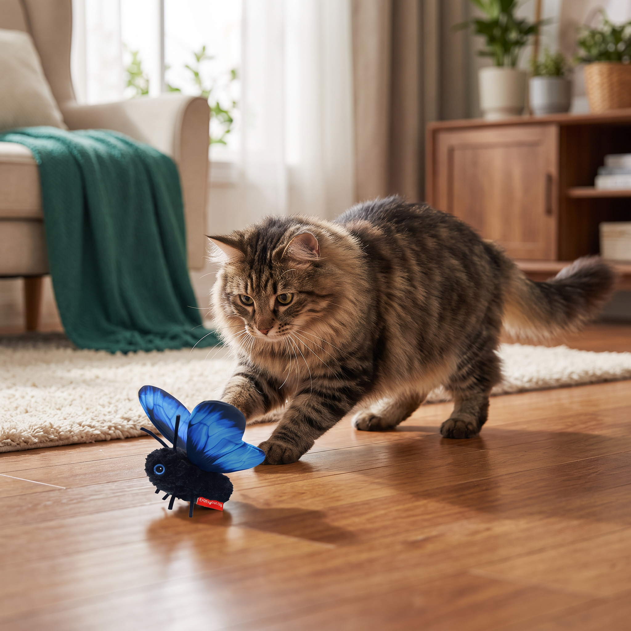 Interactive Flutter Butterfly Cat Toy – Automatic Flying Teaser