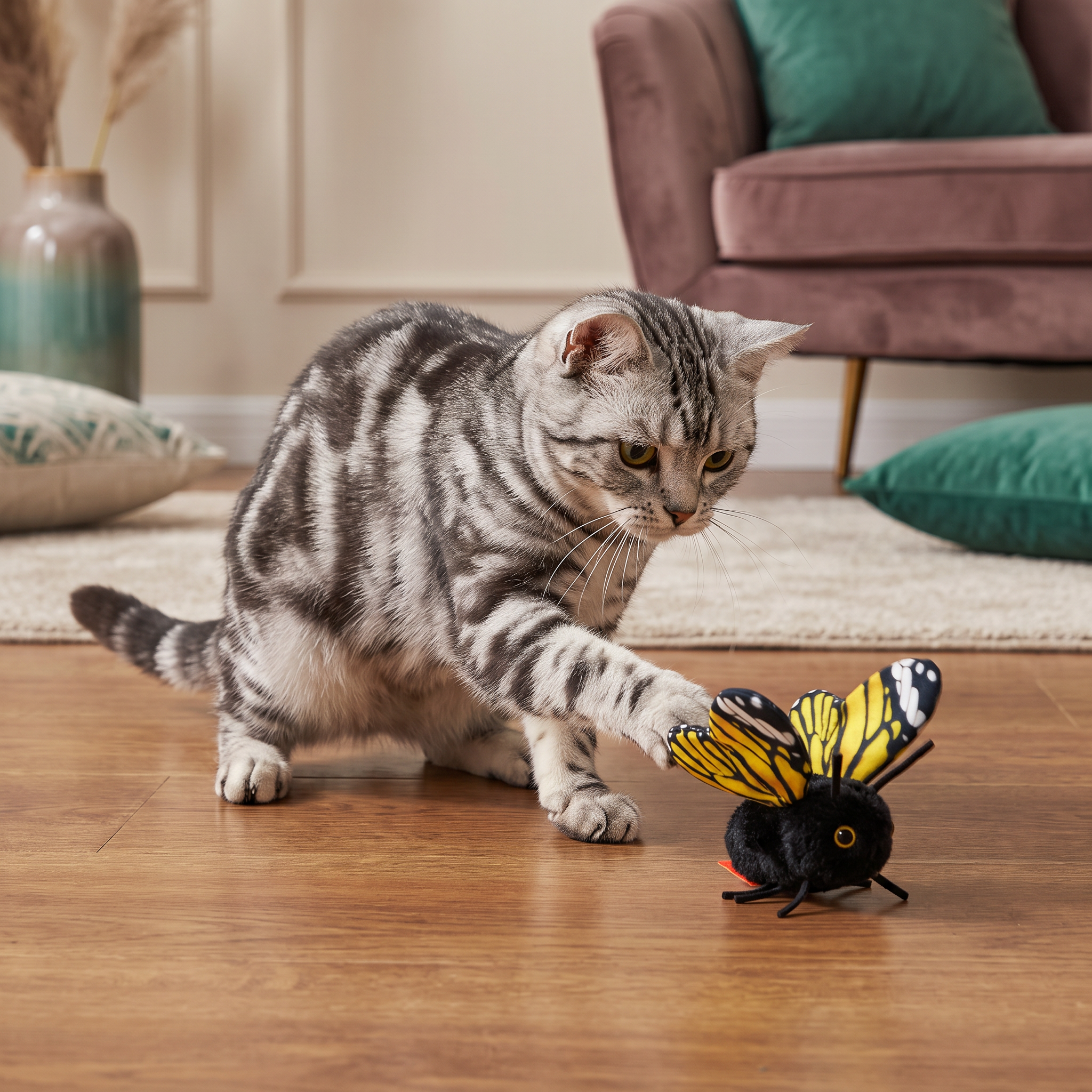 Interactive Flutter Butterfly Cat Toy – Automatic Flying Teaser