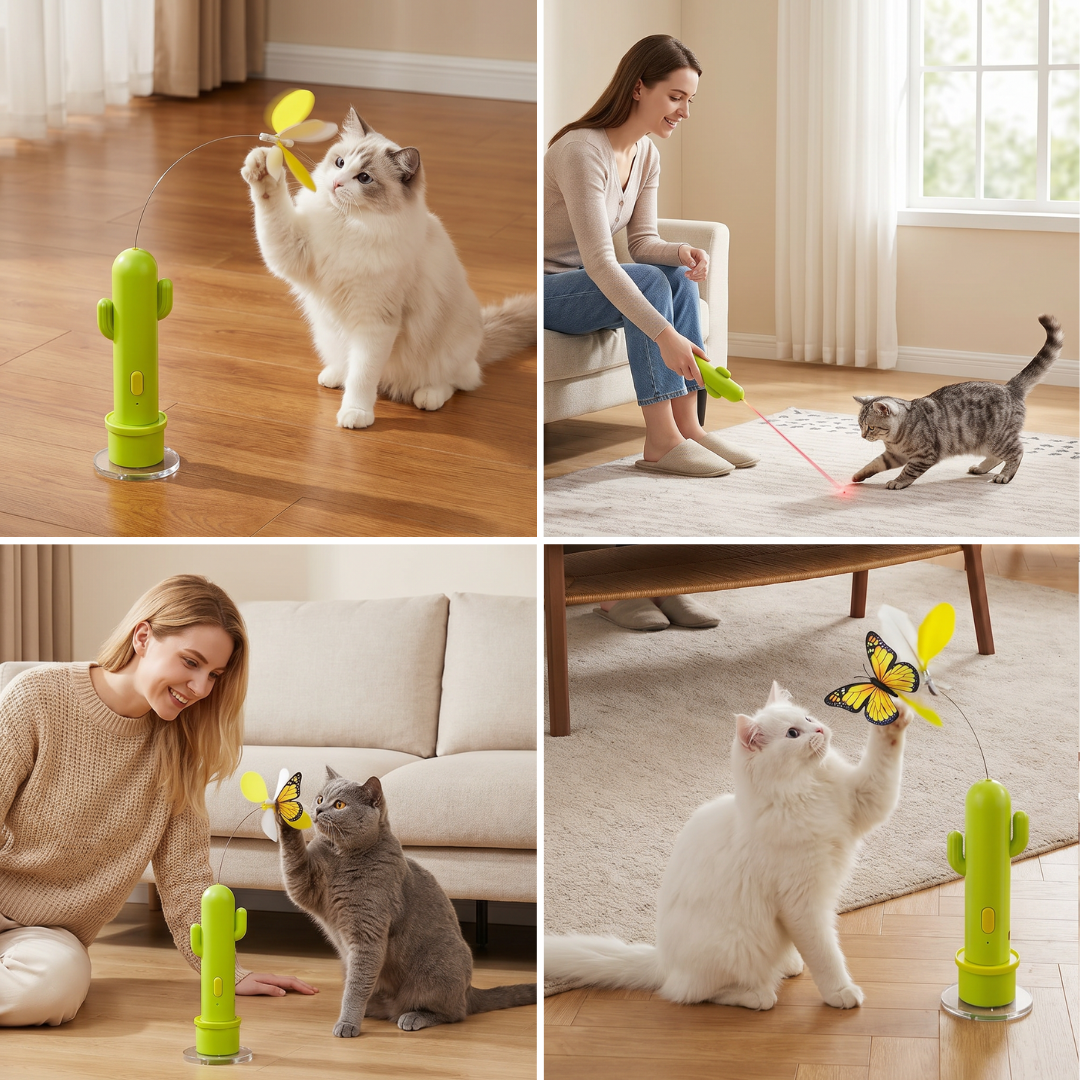 2in1 Automatic Butterfly & Laser Cat Toy