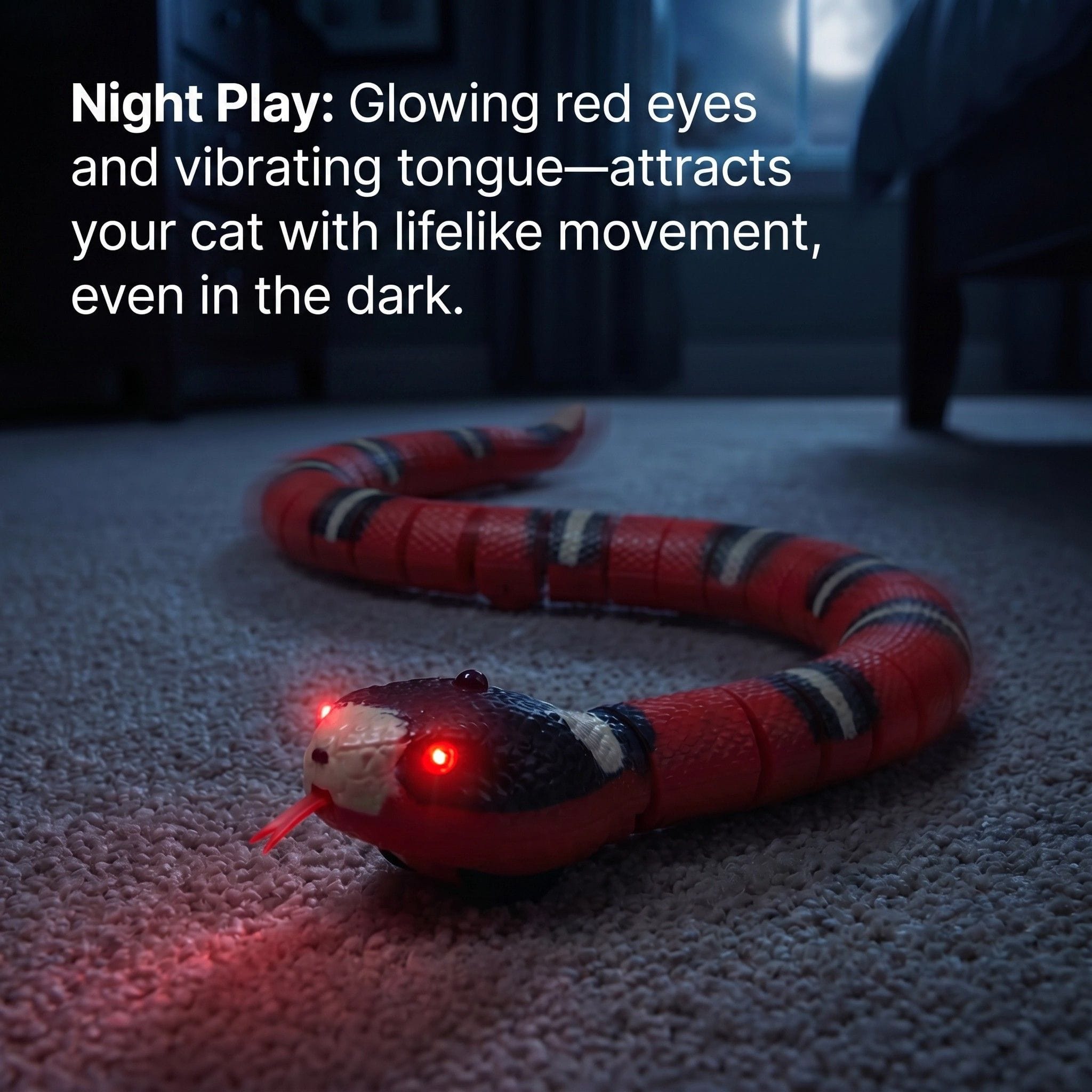 Smart Sensing Snake Toy — Interactive Obstacle Avoidance Toy for Cats