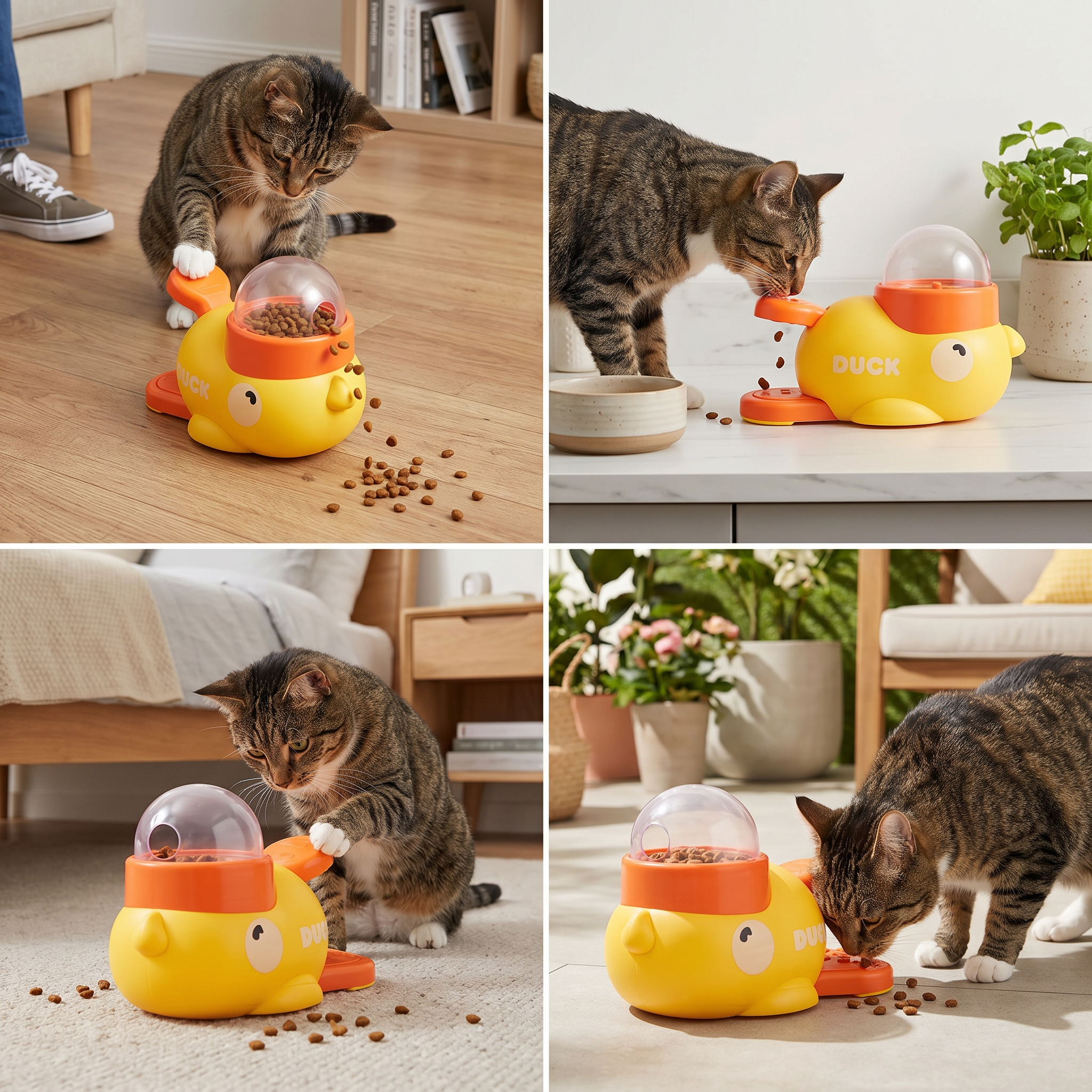 Interactive Game Food Dispenser for Cats